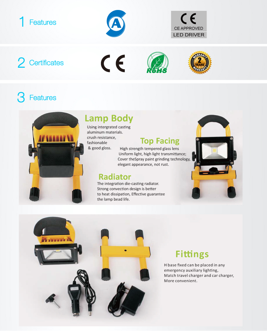 Tragbare COB LED-Flutlichter